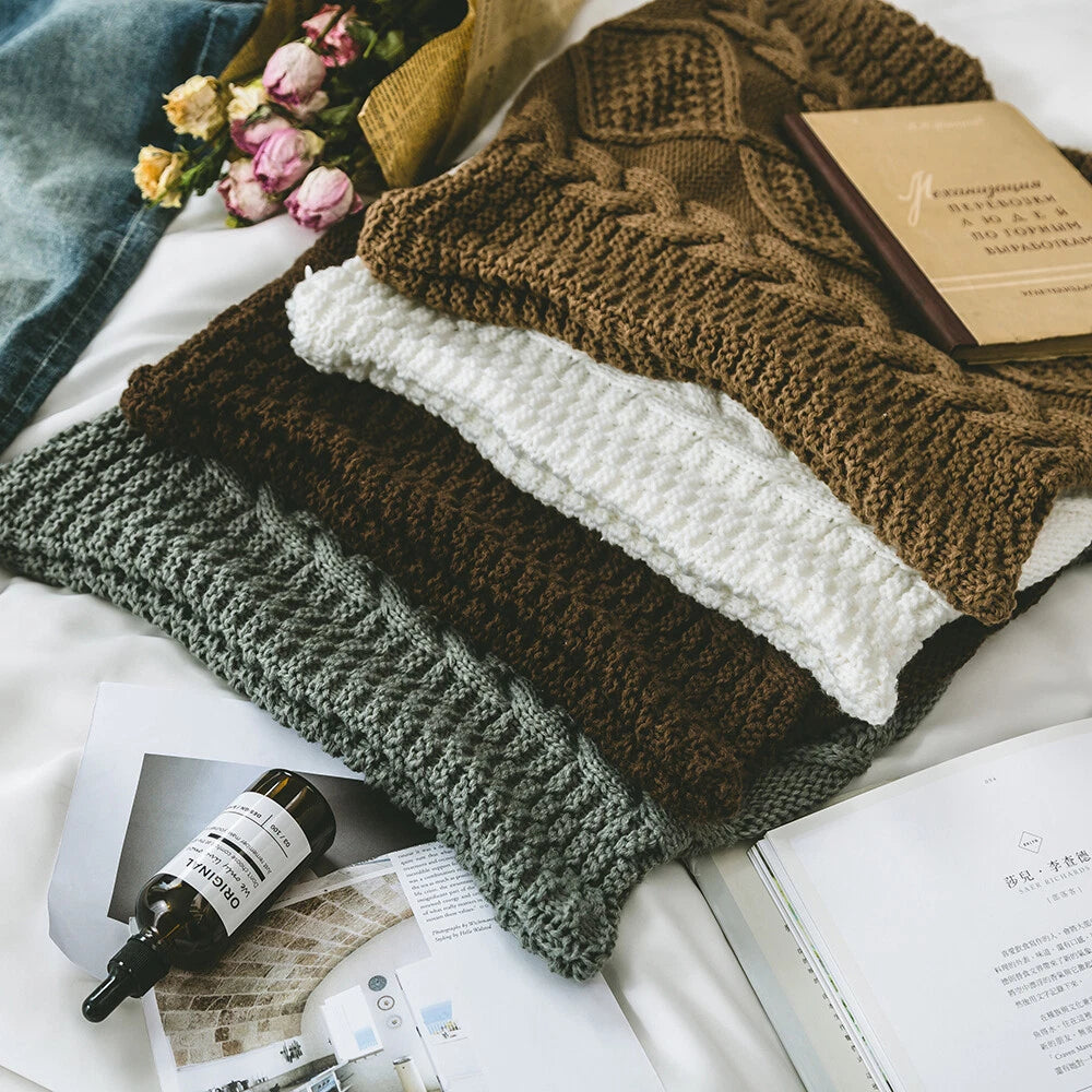 Knitted Pillow Cover Pillowcase Pillow Cushion Covers Throw Sofa Car Bed Decor