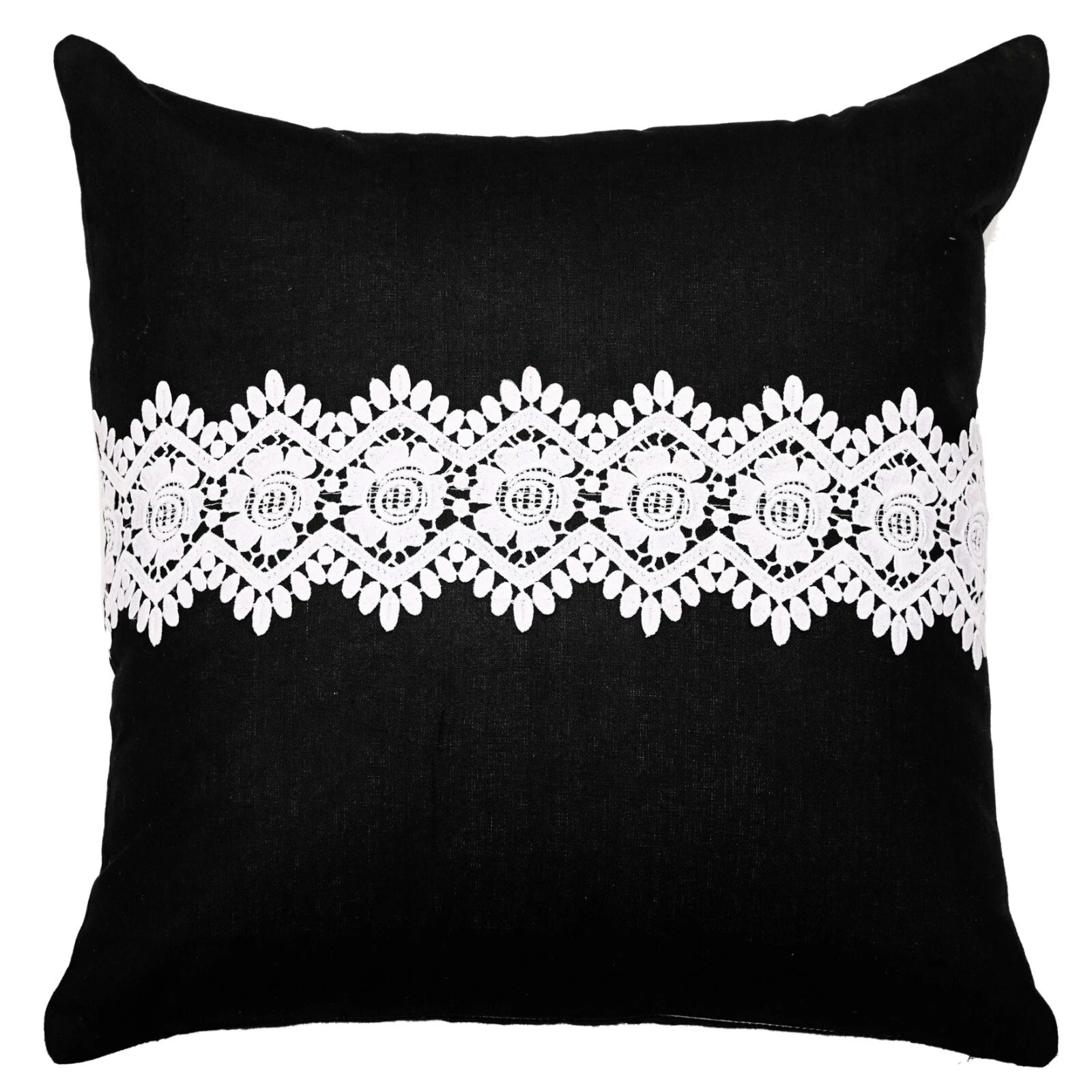 Home Decor Cushion Cover Sofa Decorative Throw Pillowcase Covers Solid with Lace