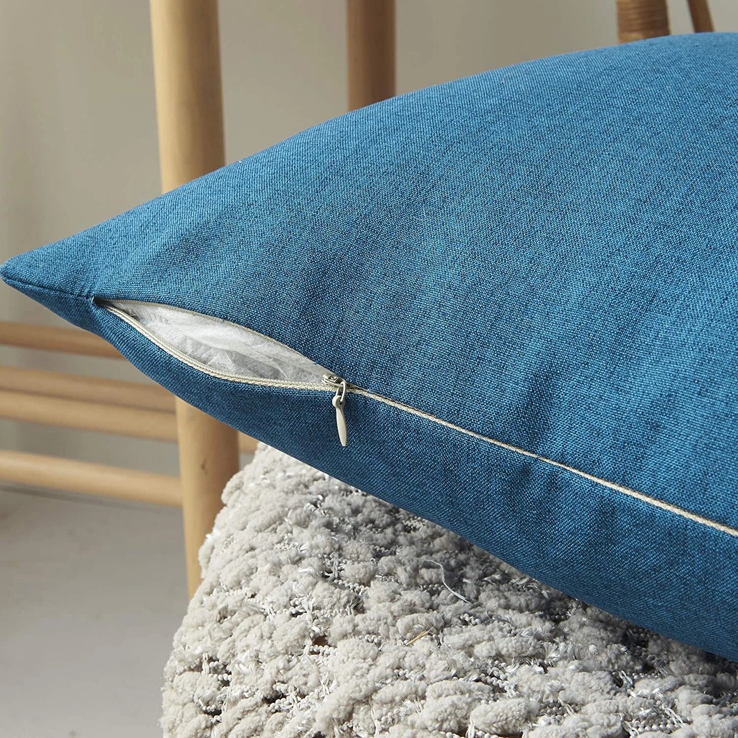 Outdoor Waterproof Cushion Cover Square Pillow Cases for Patio Tent Couch Sofa