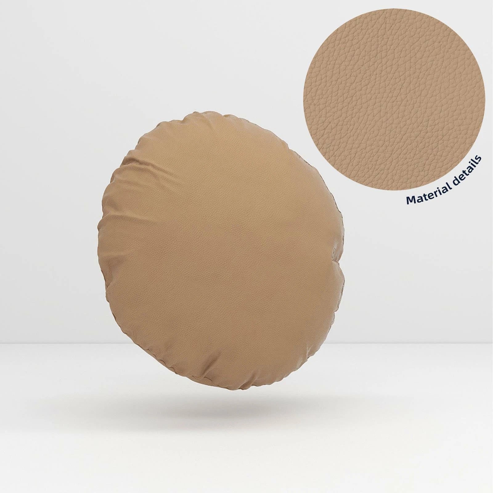 Pb031Cushion Cover*Nude Tan*Faux Leather synthetic Litchi Skin Box Sofa Seat