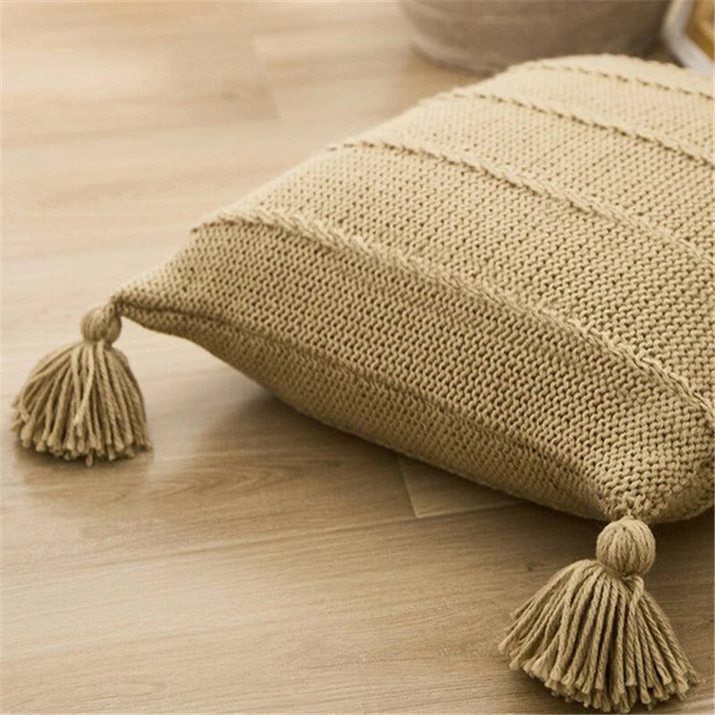 Soft Knitted Cushion Pillow Case Pillows Covers Sofa Bed Office Throw Home Decor