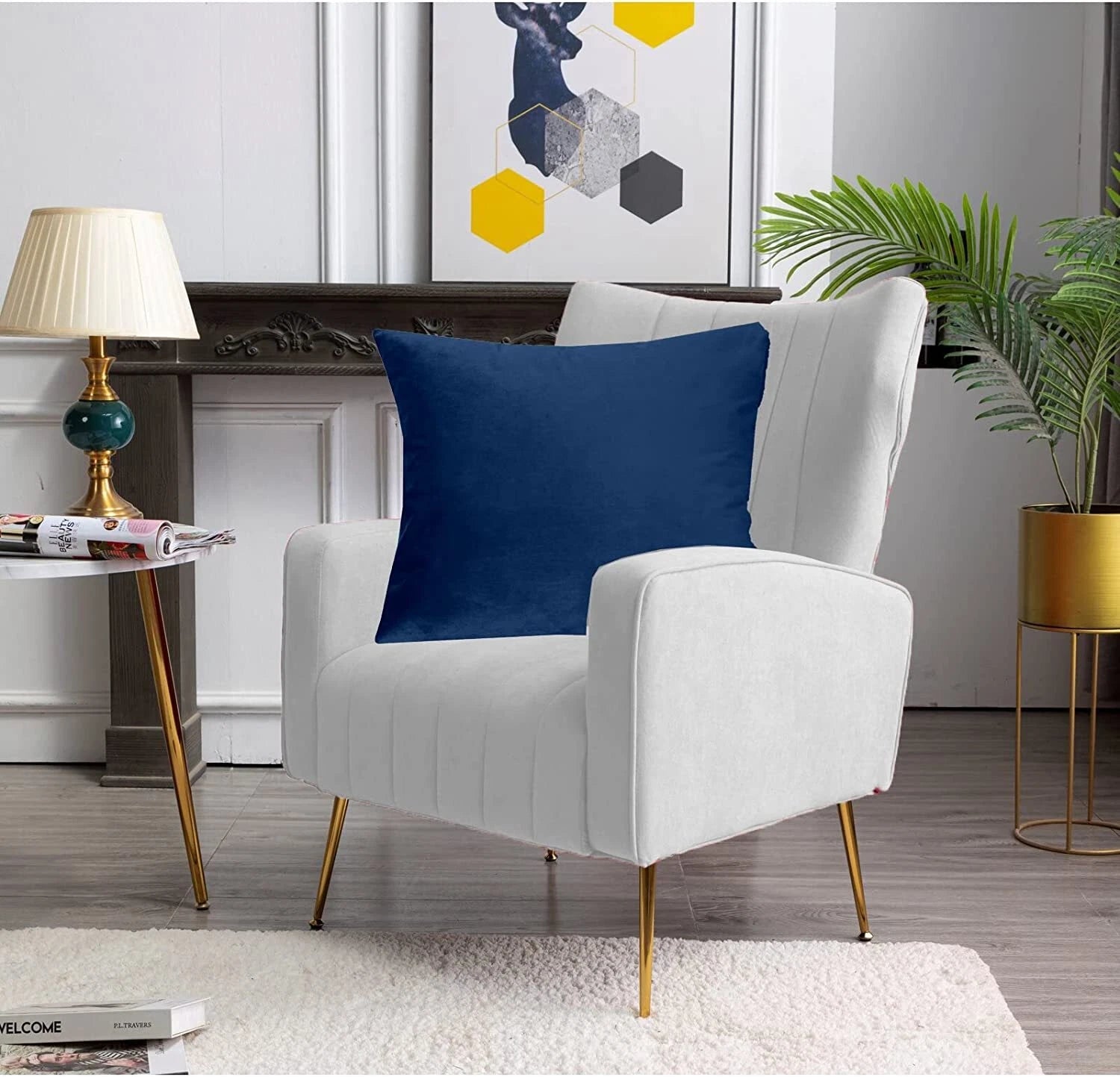 Crushed Cushion Covers or Velvet Cushions 18 x 18 Set of 2 Pair Bed Sofa Pillow