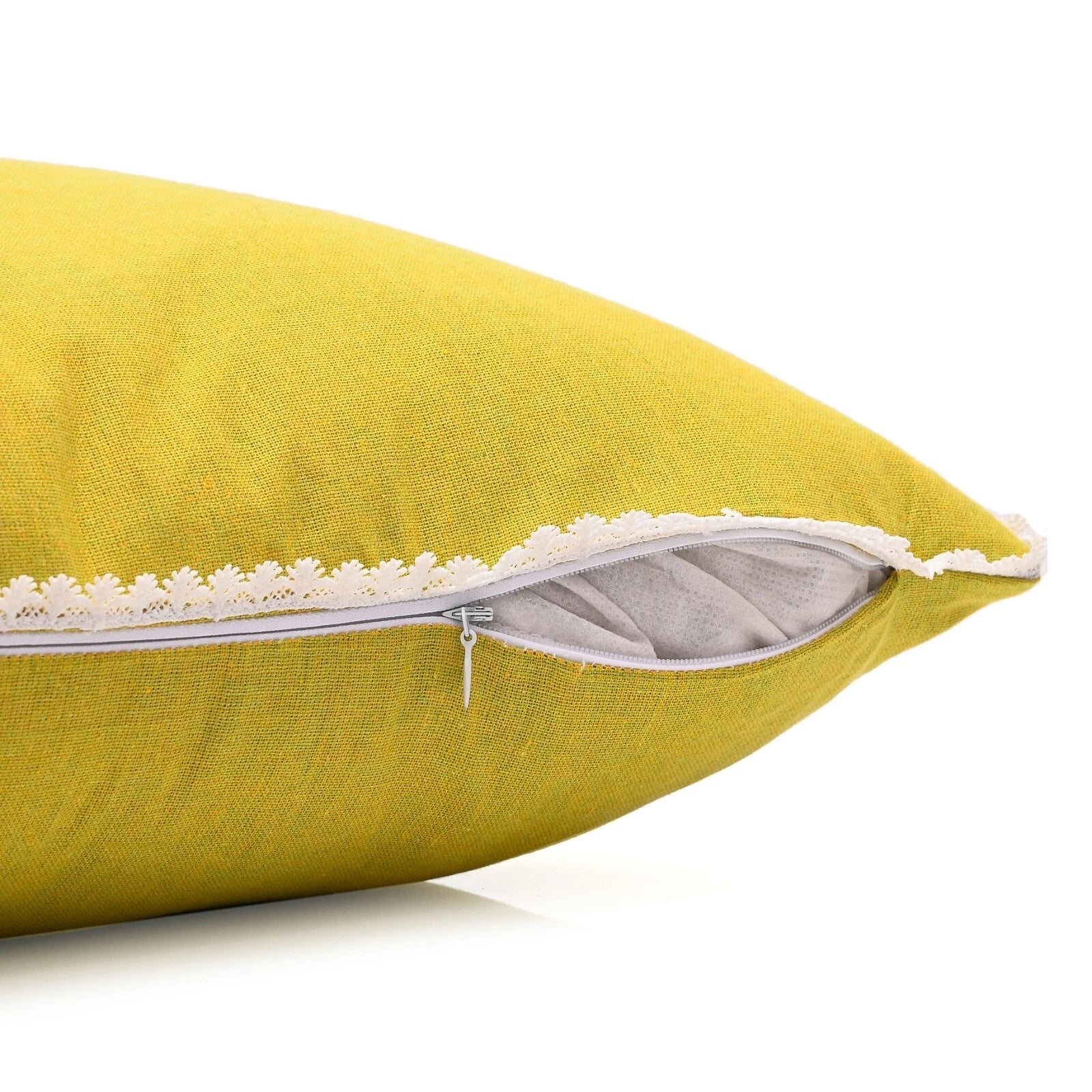 Pillow Covers Cotton Throw Cushion Case Cover Sofa Home Decor Solid with Lace-S2