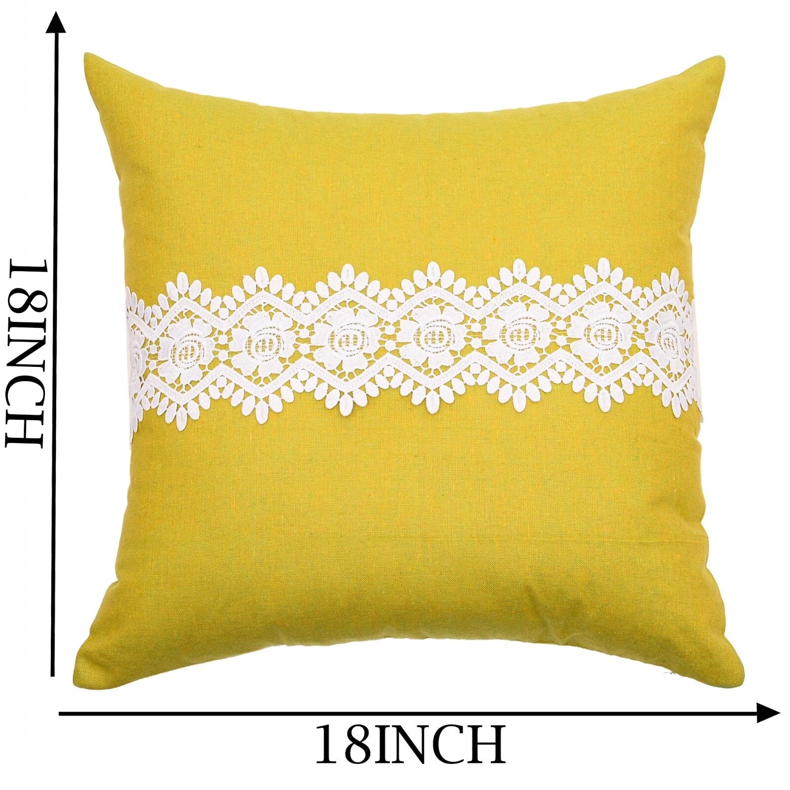 Home Decor Cushion Cover Sofa Decorative Throw Pillowcase Covers Solid with Lace
