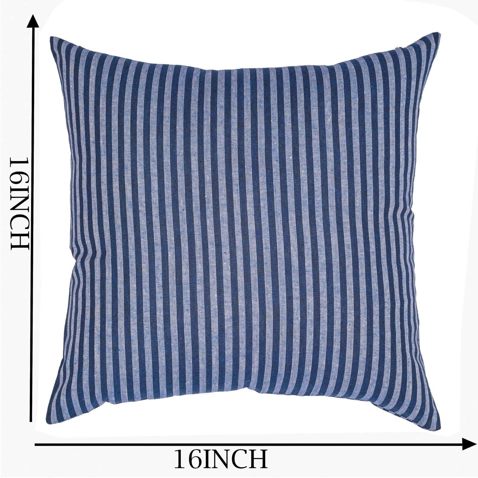 Pillow Cover Throw Cushion Case Covers Cotton Striped Home Sofa Decor Square-S2