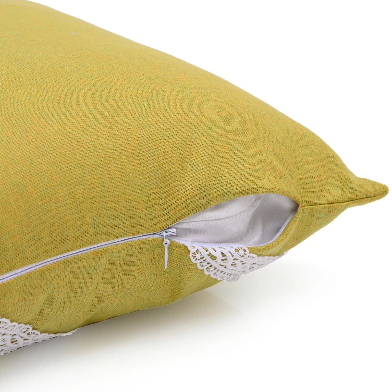 Decorative Cushion Cover Cotton Throw Pillow Case Home Sofa Decor Diagonal Lace