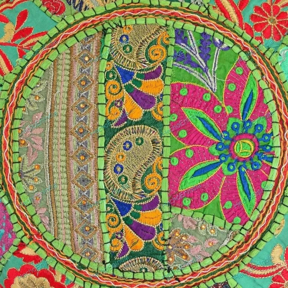 Patchwork Handwoven Pillow Cases Floor Home Sofa Art Car Boho Cushion Cover