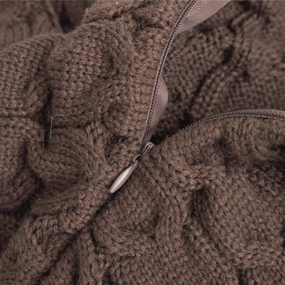 Knitted Pillow Cover Pillowcase Coreless Pillow Cushion Throw Sofa Car Bed Decor