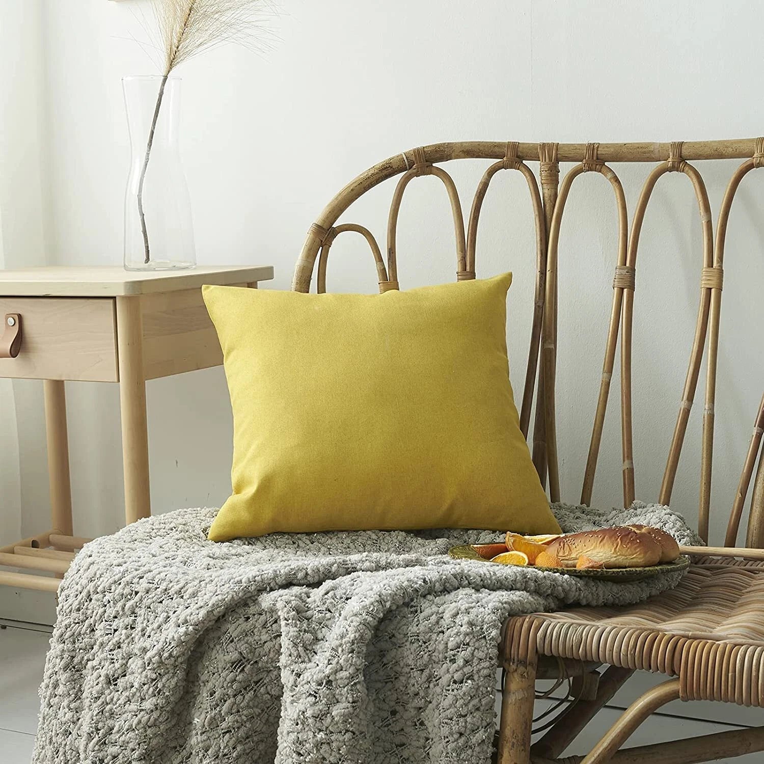 Outdoor Waterproof Cushion Cover Square Pillow Cases for Patio Tent Couch Sofa