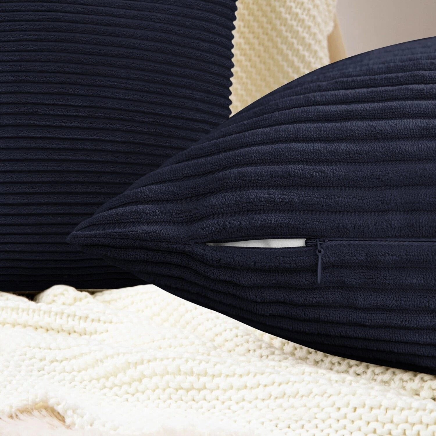 Pack of 1,2,4,6 Velvet Filled Cushion Covers 18x18 Sofa Decor Throw Pillow Cases