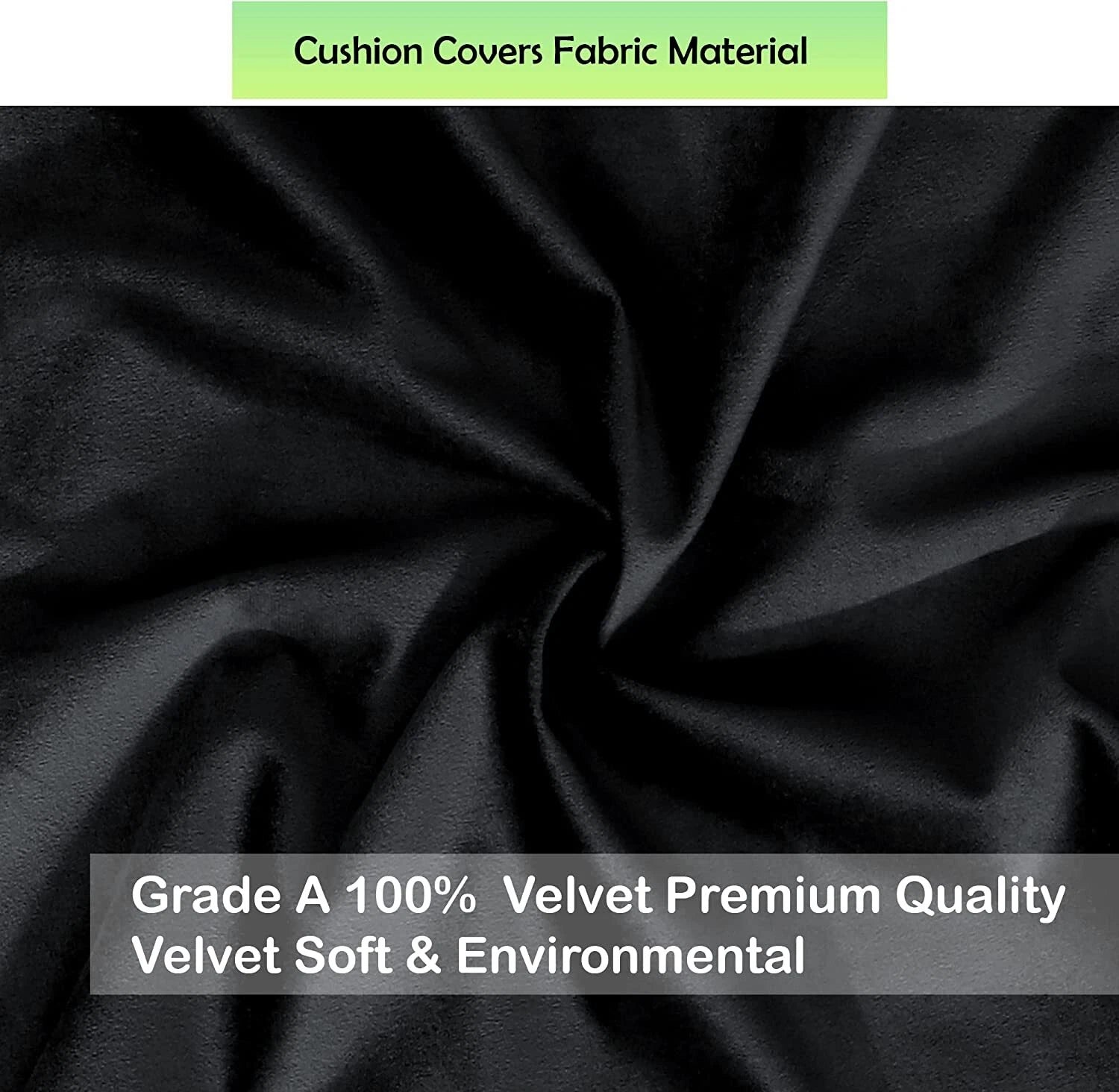 Crushed Cushion Covers or Velvet Cushions 18 x 18 Set of 2 Pair Bed Sofa Pillow