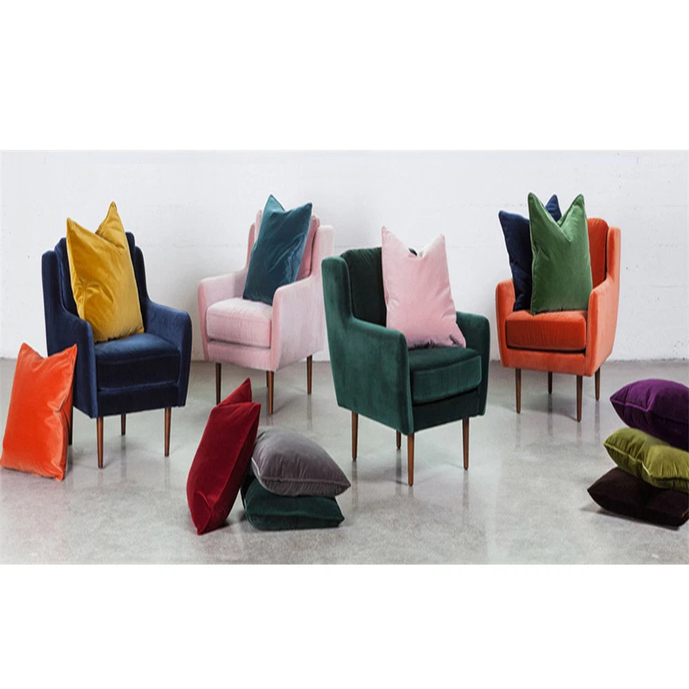 Velvet Pillow Case Waist Throw Cushion Cover Home Office Sofa Chair Bed Decor
