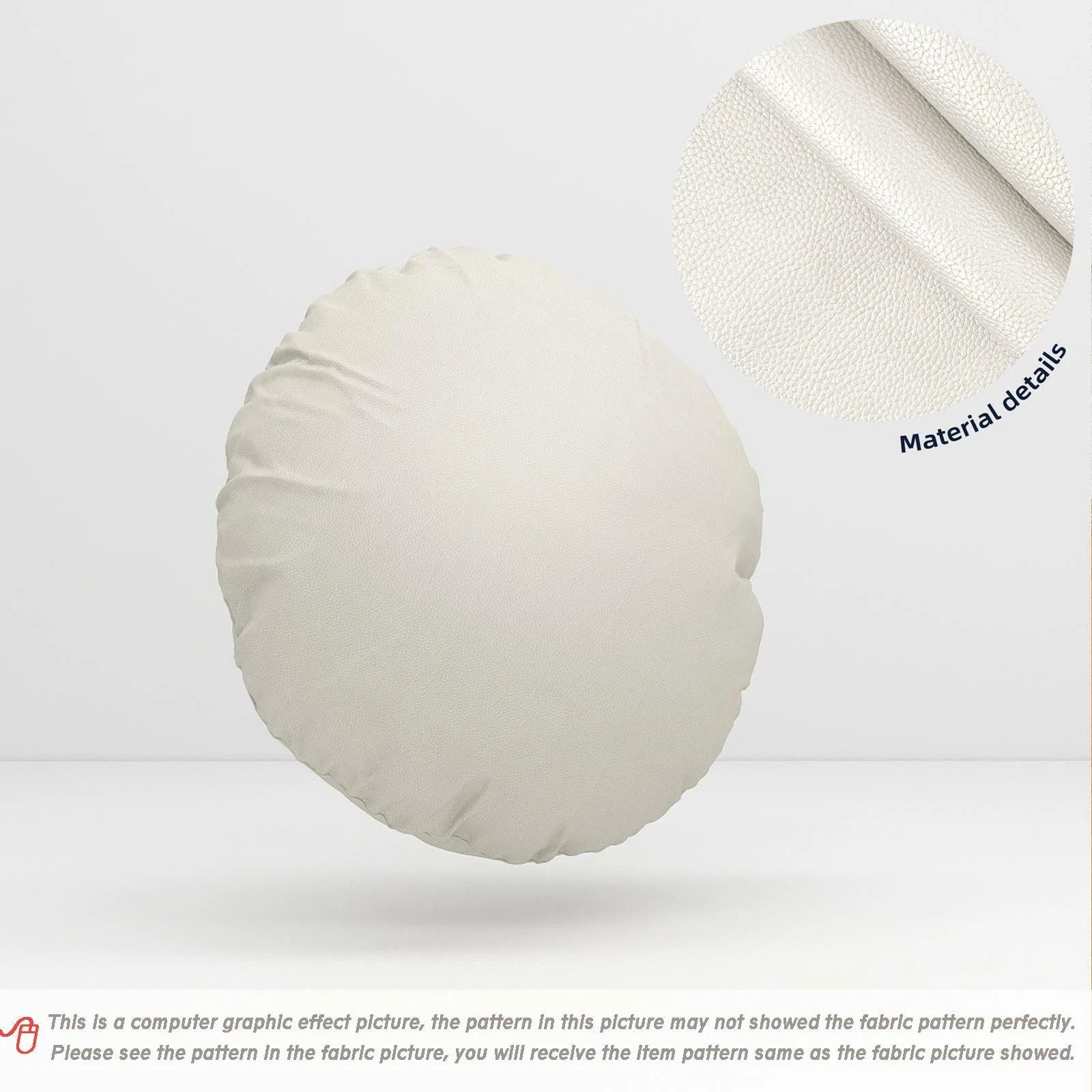 Pb045A Cushion Cover*Pearl White*Faux Leather synthetic Litchi Skin Sofa Seat