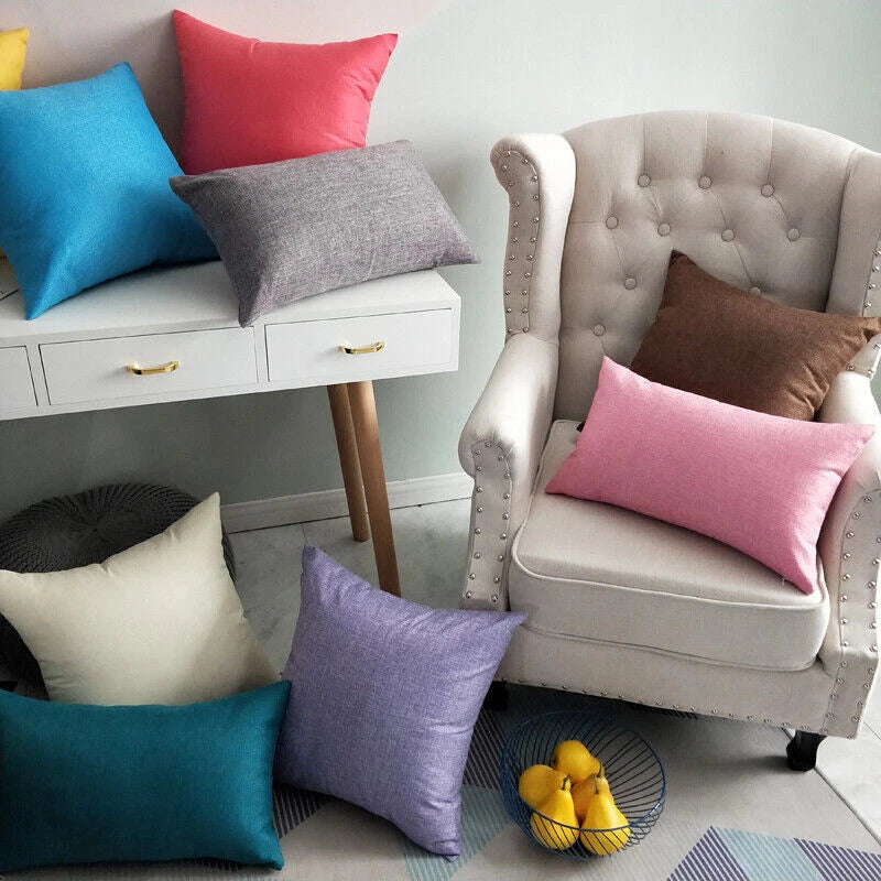 1PC Sofa Pillow Case Throw Waist Cushion Covers Pillowcase Home Christmas Decor