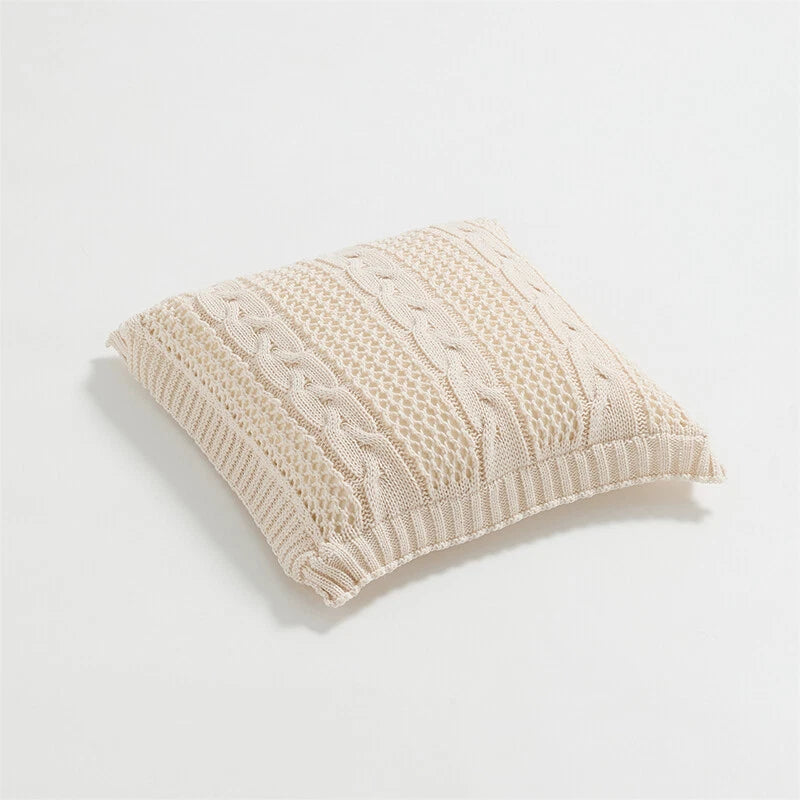 Square Knitted Pillowcase Sofa Bed Throw Waist Cushion Cover Office Pillow Case