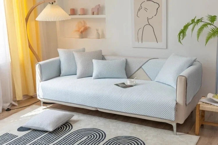Ice Silk Sofa Cover Summer Cooling Sofa Mat Non-slip Couch Cushion Sofa Towel