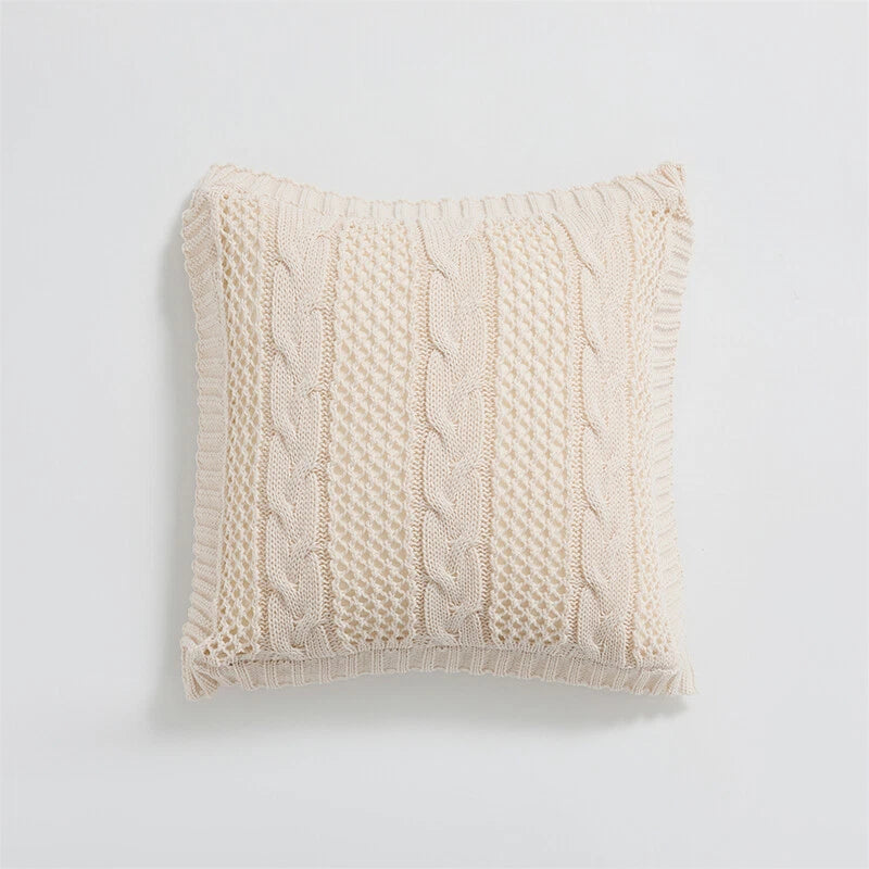 Square Knitted Pillowcase Sofa Bed Throw Waist Cushion Cover Office Pillow Case
