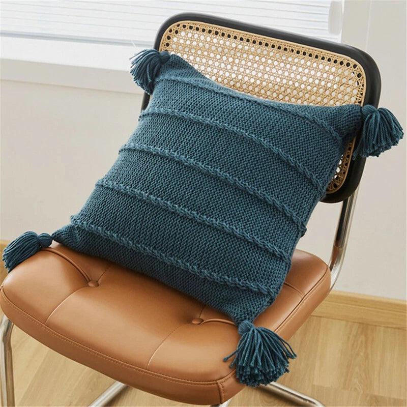 Soft Knitted Cushion Pillow Case Pillows Covers Sofa Bed Office Throw Home Decor