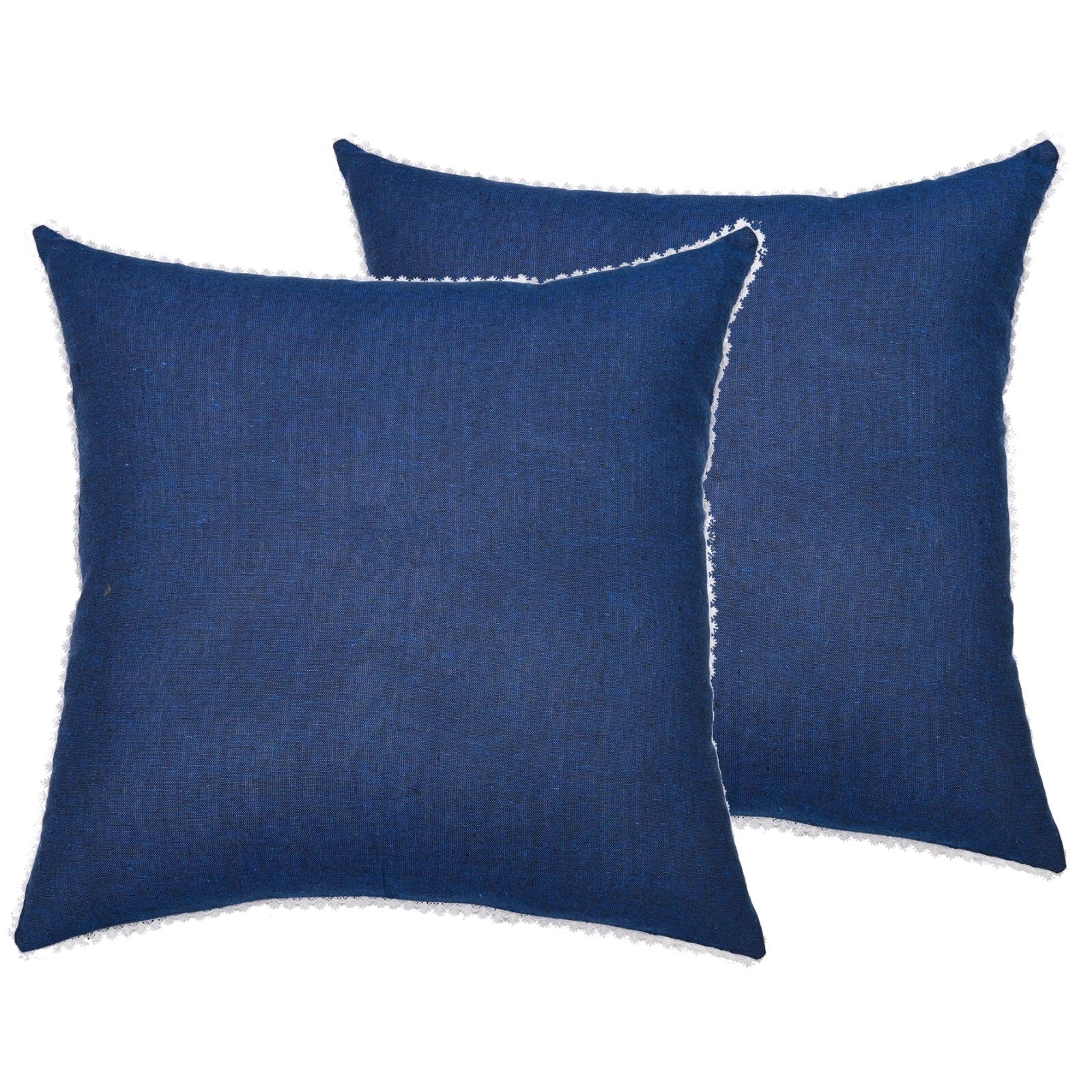 Pillow Covers Cotton Throw Cushion Case Cover Sofa Home Decor Solid with Lace-S2