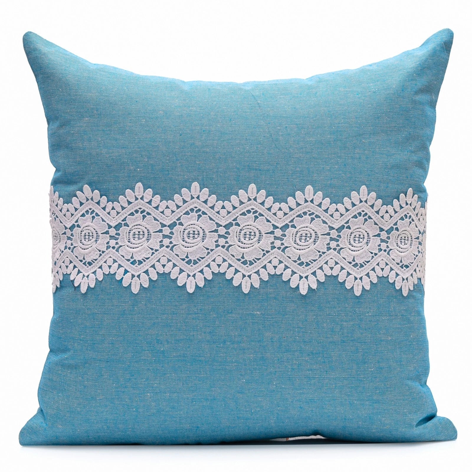 Home Decor Cushion Cover Sofa Decorative Throw Pillowcase Covers Solid with Lace