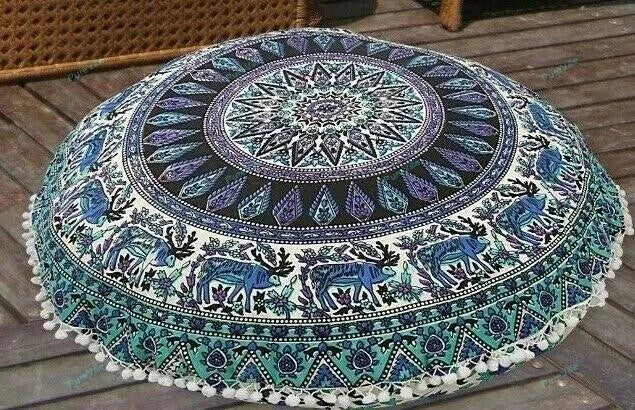 Pillow Cover Indian Handcrafted Mandala Decor Car Sofa Cushion Case
