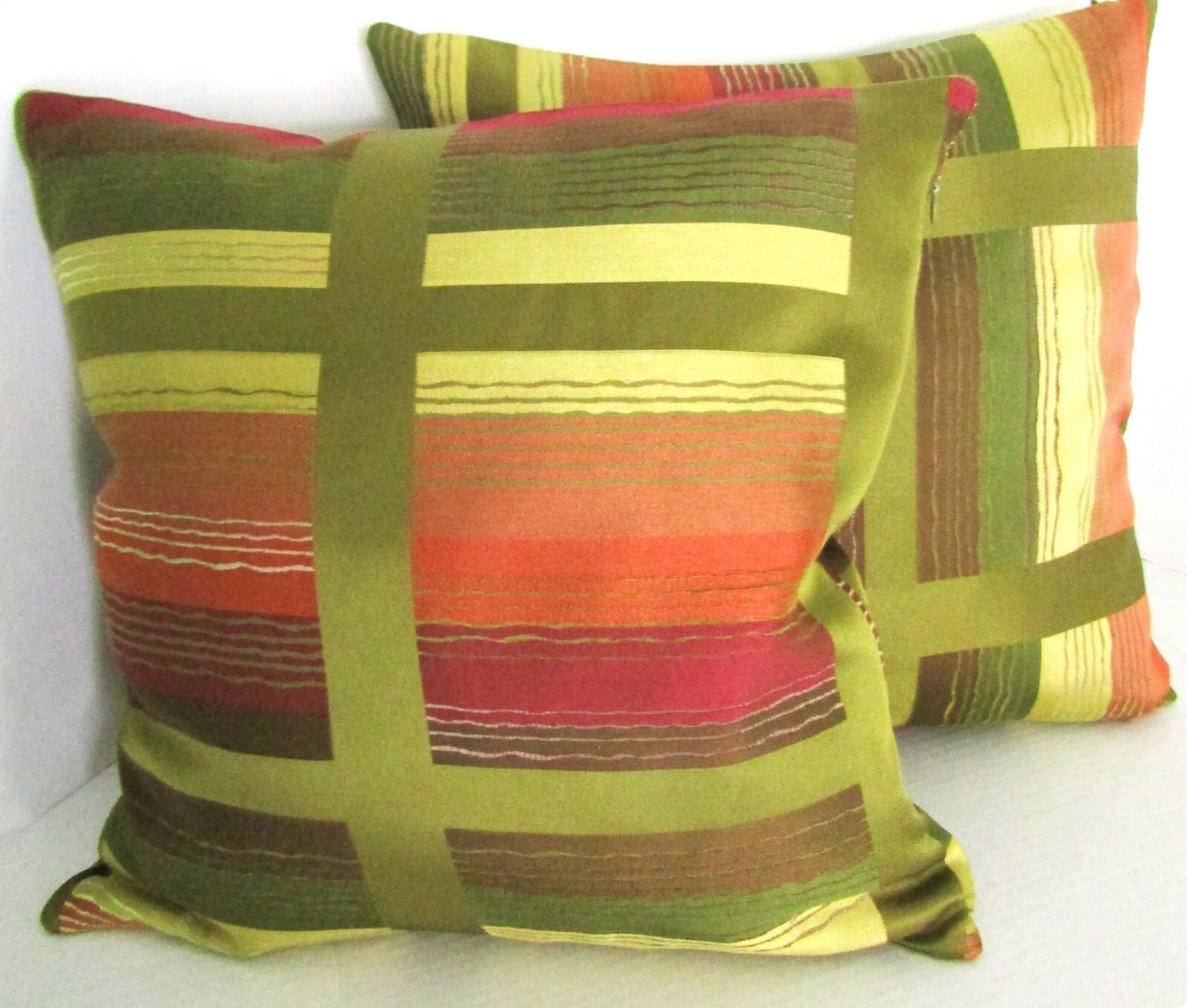 Indoor  Pillow Case Sofa Throw Cushion Cover set of two  Home Decor Set Handmade