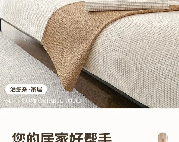 Solid Color Sofa Covers for Living Room Polar FleeceSofa Cushion Mat  Universal