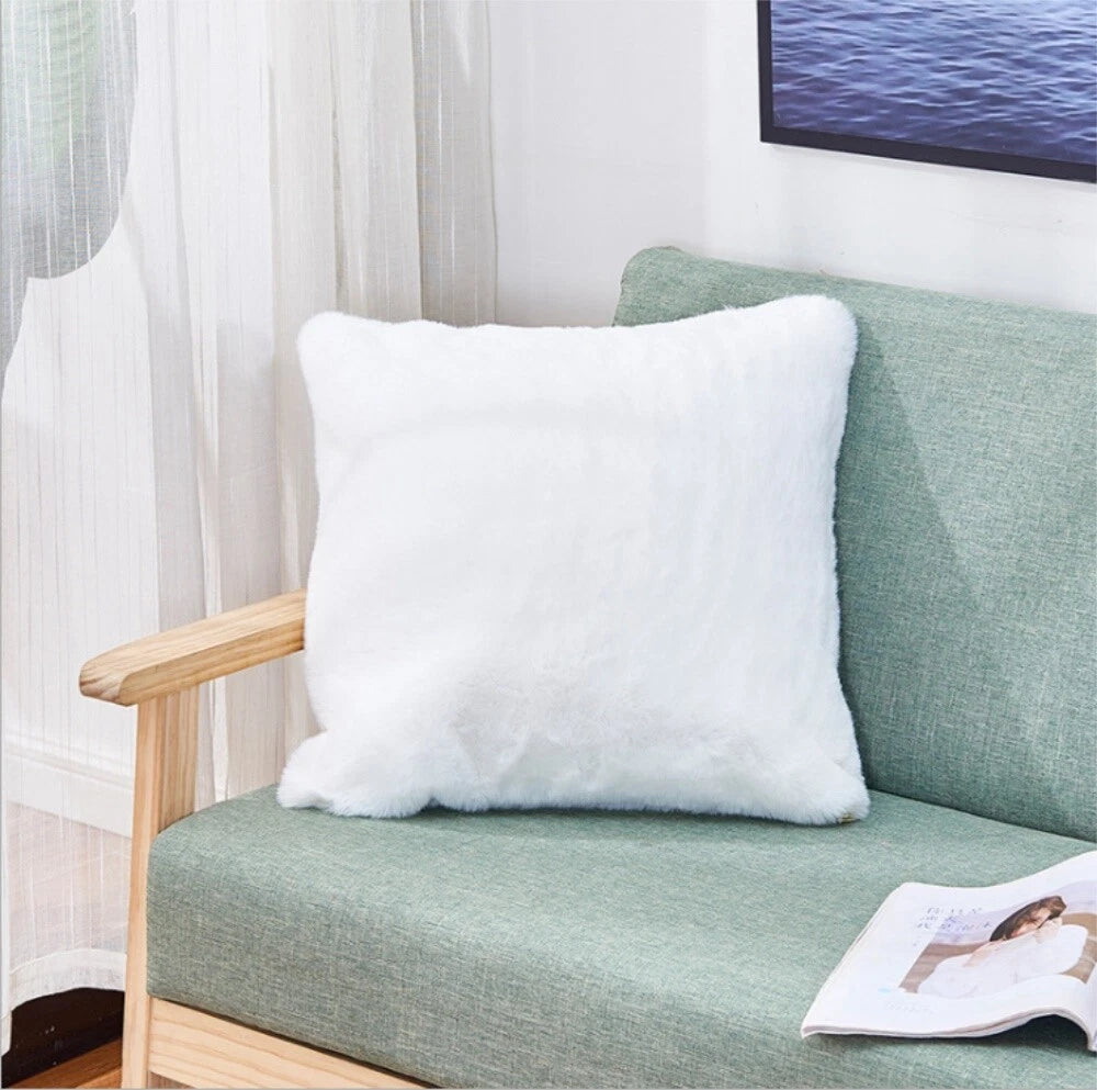 Fluffy Faux Fur Shaggy Soft Sofa Bed Home Car Decor Pillow Case Cushion Cover