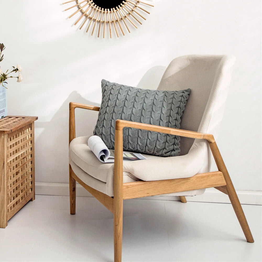 45*45cm Knitted Chair Lounge Cushion Cover Waist Throw Pillowcase Sofa Bed Decor