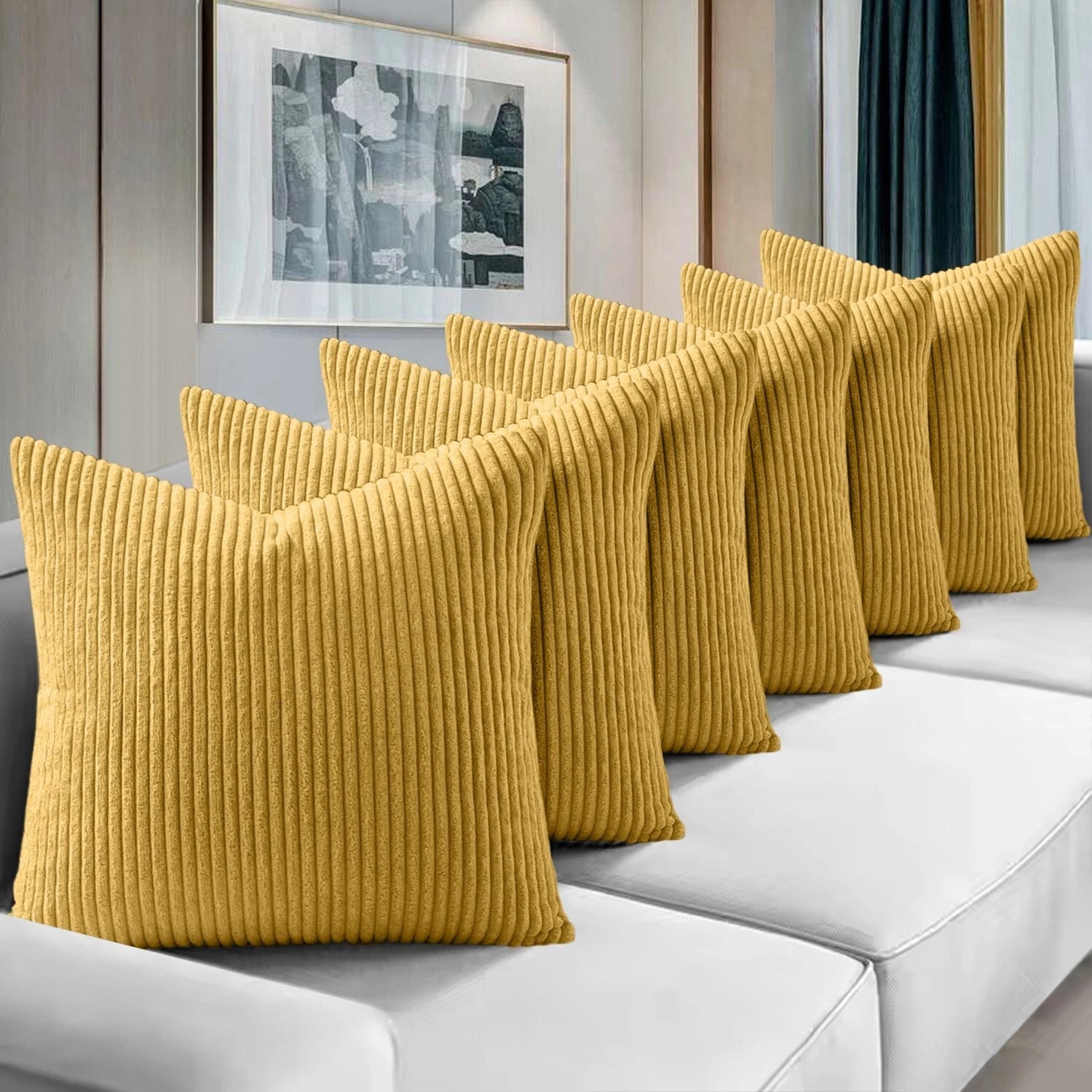 Pack of 1,2,4,6 Velvet Filled Cushion Covers 18x18 Sofa Decor Throw Pillow Cases