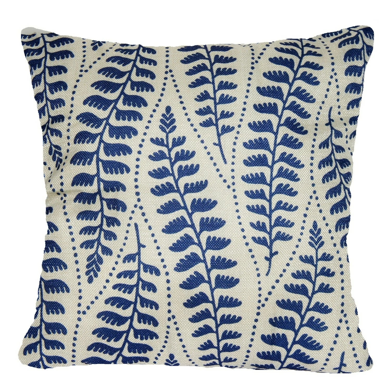 Throw PILLOW COVER Linen Navy Blue Double-Sided Decorative Cushion Case 16x16"
