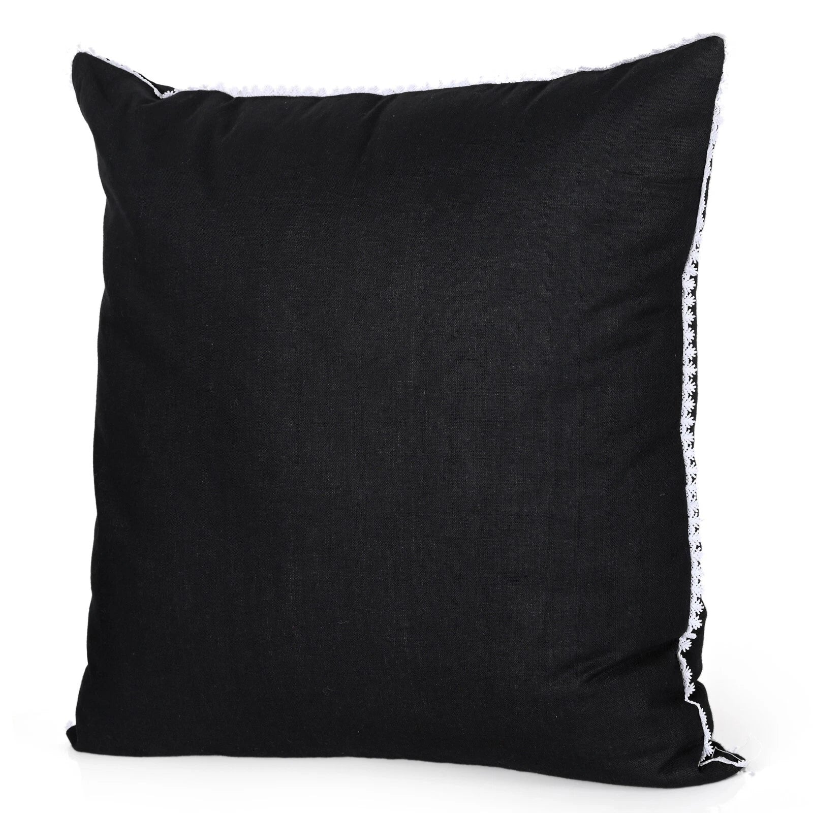 Cotton Cushion Cover Home Sofa Decor Throw Pillow Case Covers Solid with Lace