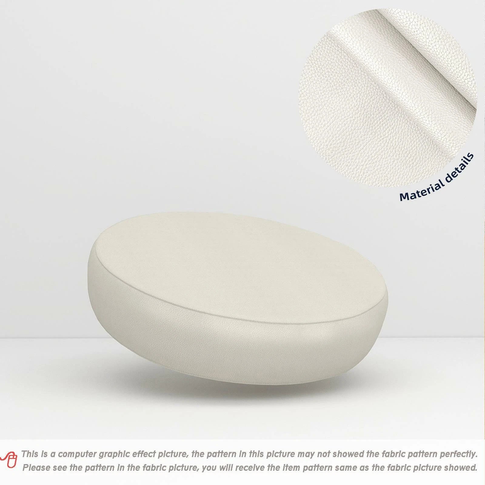 Pb045A Cushion Cover*Pearl White*Faux Leather synthetic Litchi Skin Sofa Seat