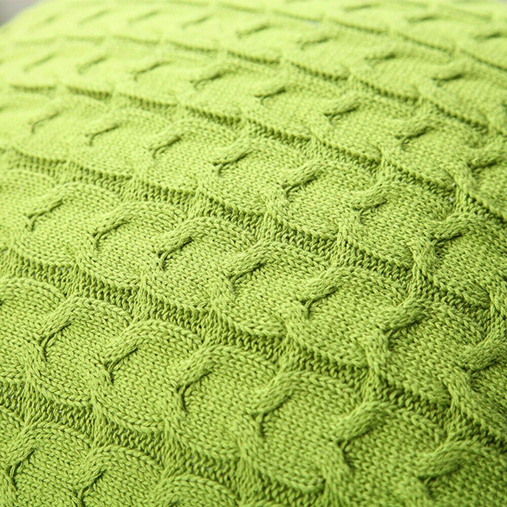 Knitted Cushion Cover Pillowcase Sofa Bed Throw Waist Pillows Case Home Decor