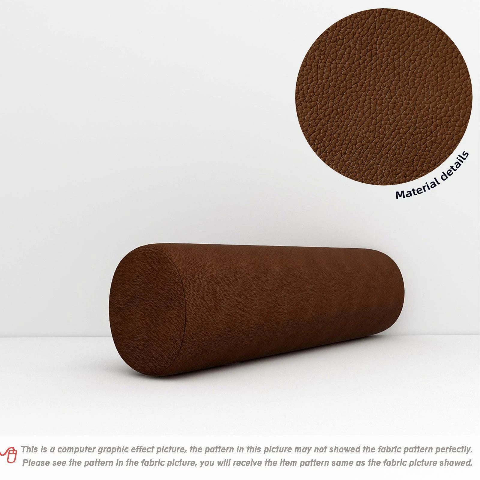 Pb010 Cushion Cover*Middle Brown*Faux Leather synthetic Litchi Skin Sofa Seat