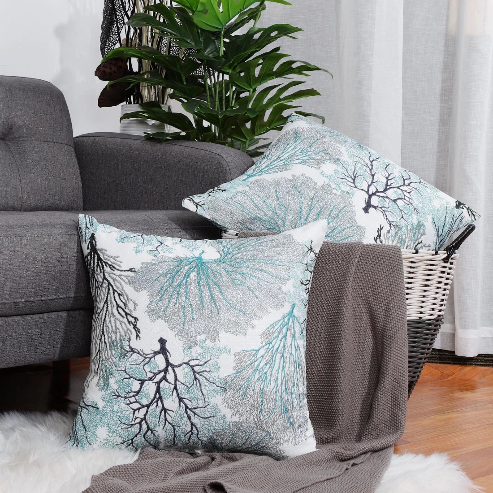 Stylish Simplicity Polyester Cushion Cover Throw Pillow Case for Sofa