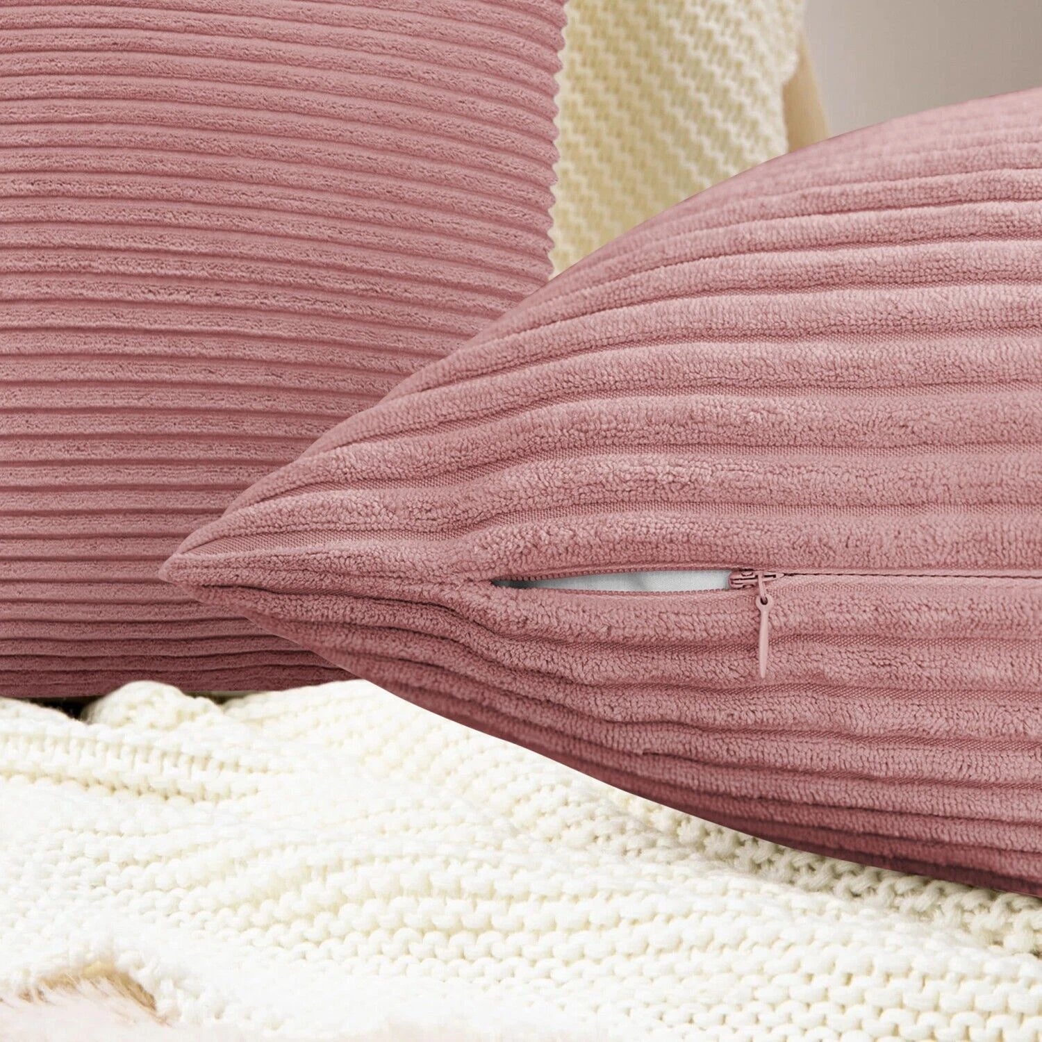 Pack of 1,2,4,6 Velvet Filled Cushion Covers 18x18 Sofa Decor Throw Pillow Cases