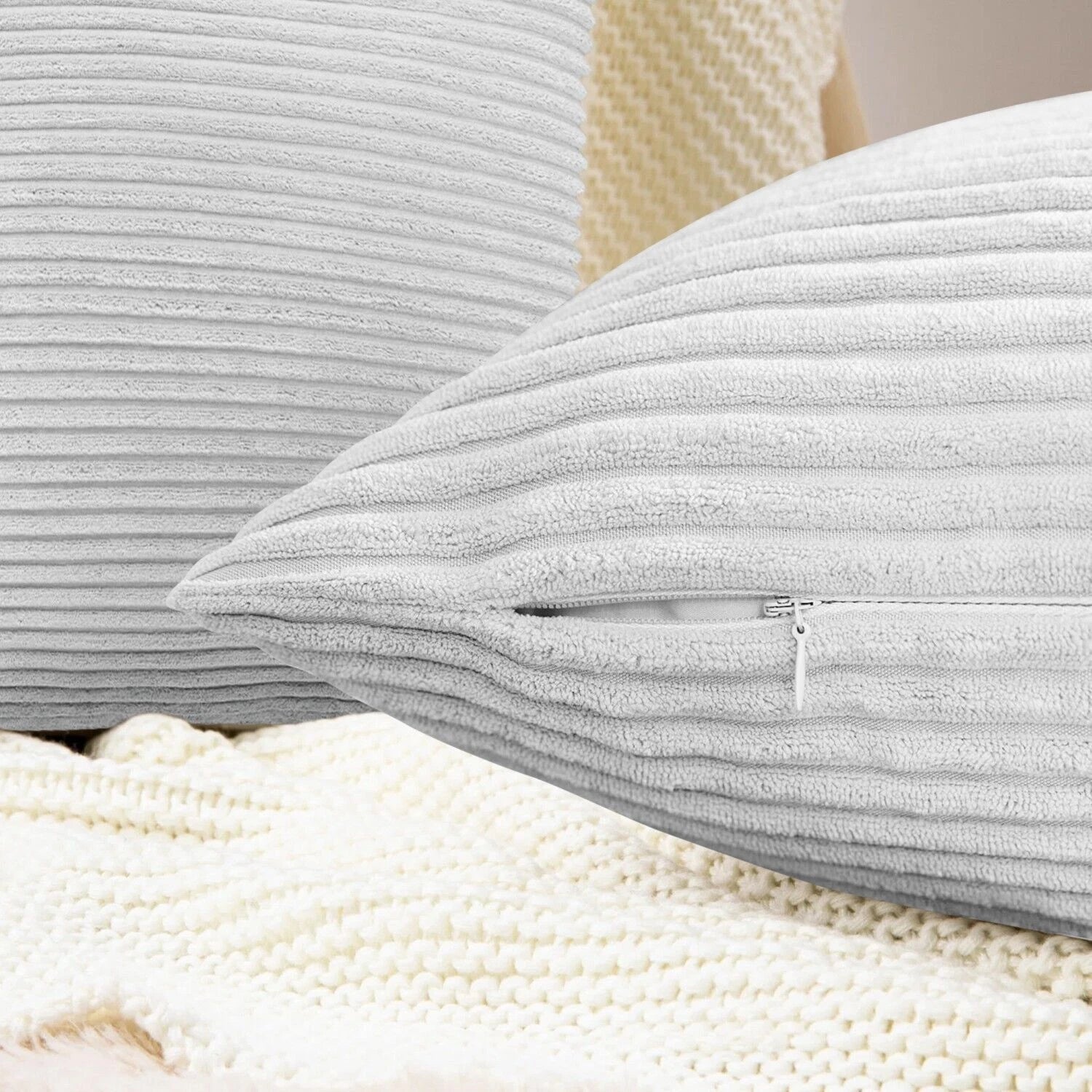 Pack of 1,2,4,6 Velvet Filled Cushion Covers 18x18 Sofa Decor Throw Pillow Cases