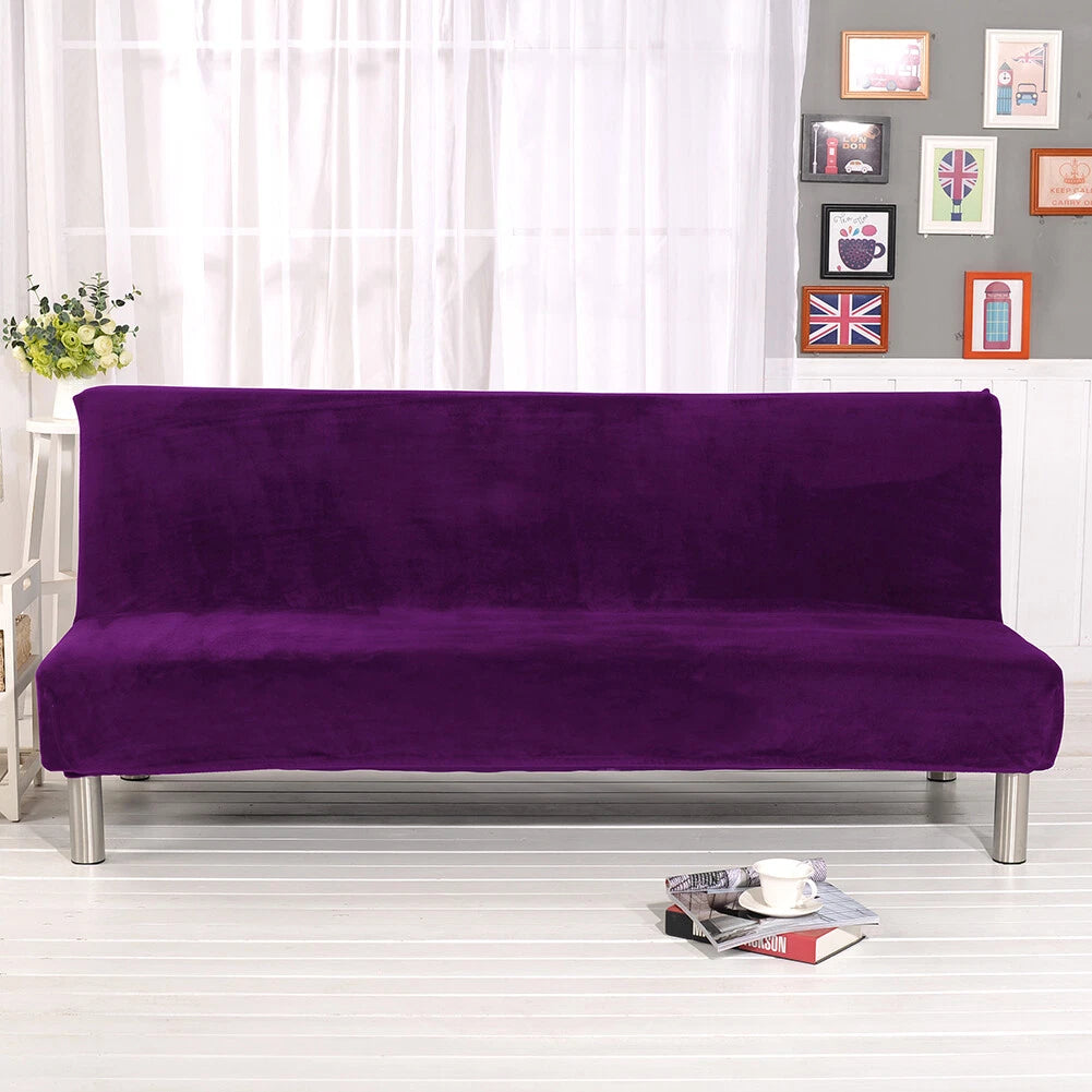 Armless Futon Sofa Bed Cover Full Size Thicker Plush Sofa Slipcover orPillowcase