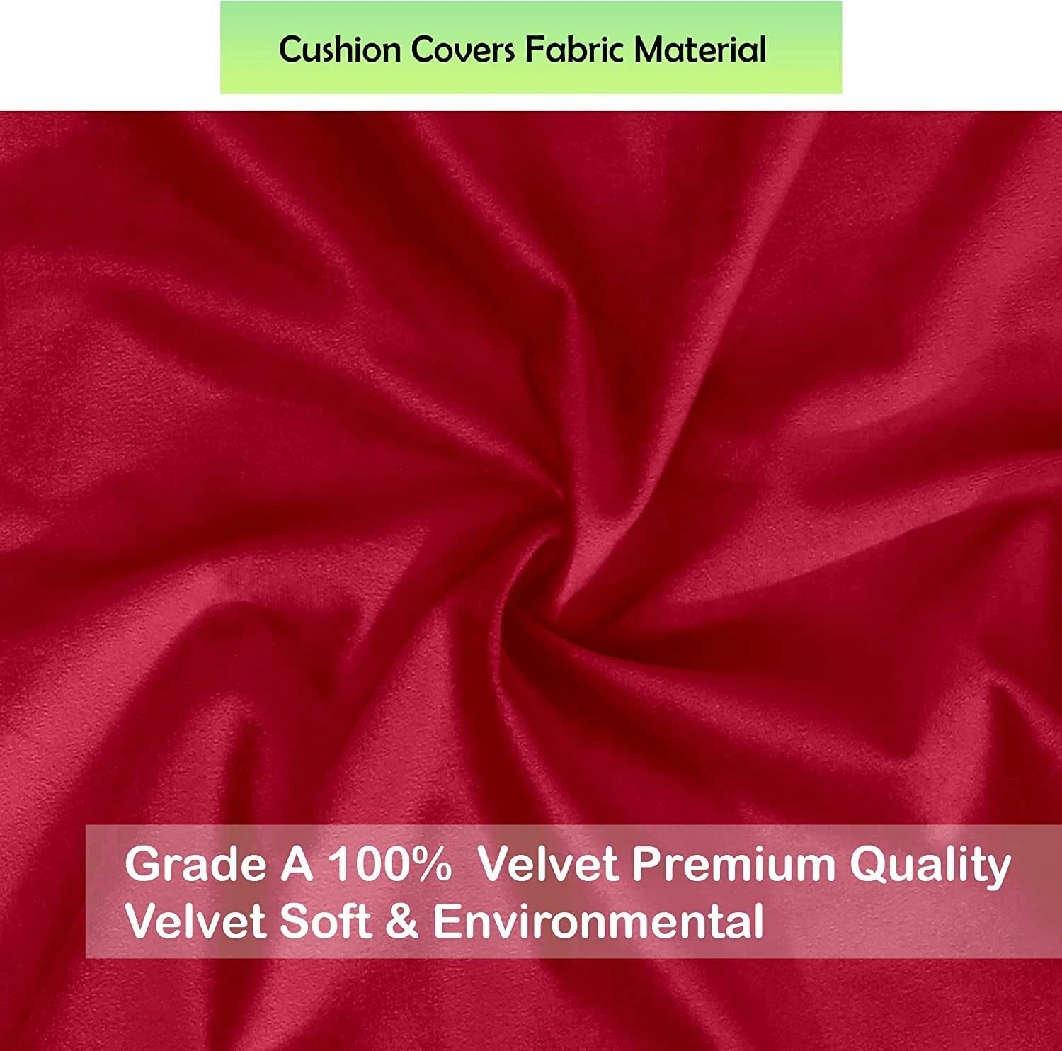 Crushed Cushion Covers or Velvet Cushions 18 x 18 Set of 2 Pair Bed Sofa Pillow