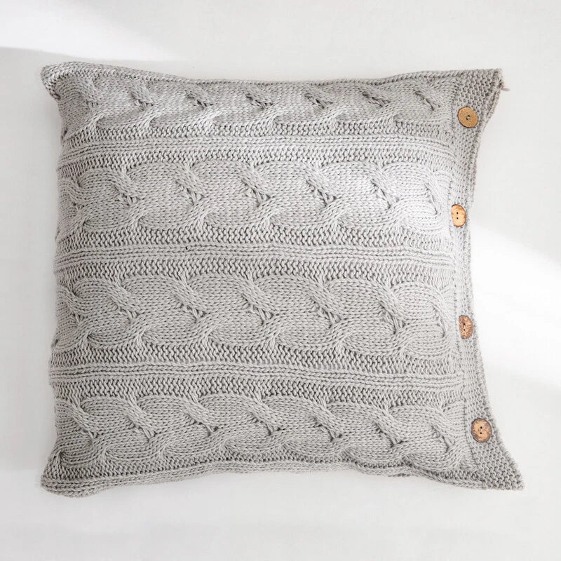 Knitted Cushion Cover Pillowcase Sofa Bed Throw Waist Pillows Case Home Decor