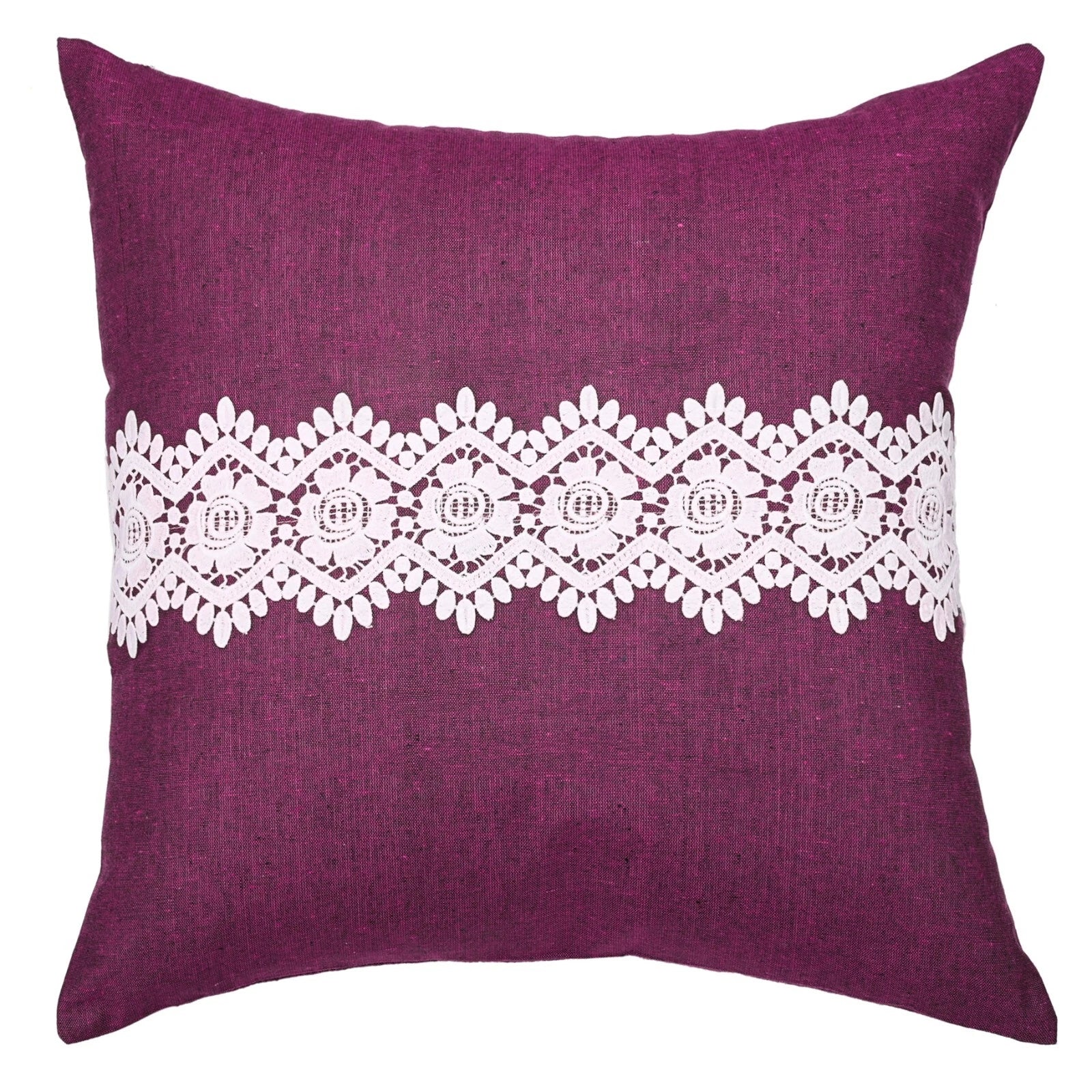 Home Decor Cushion Cover Sofa Decorative Throw Pillowcase Covers Solid with Lace