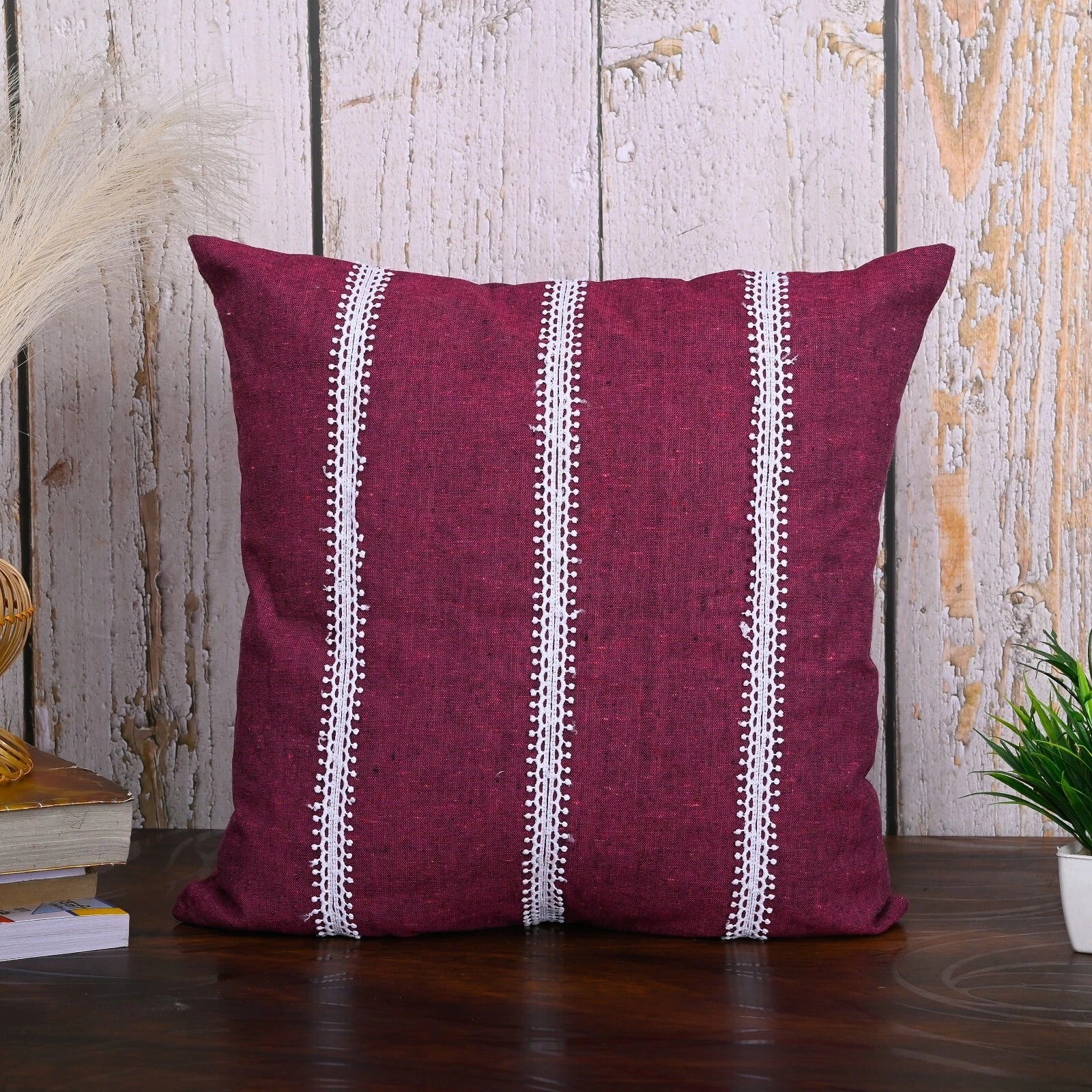 Cushion Case Cotton Pillow Cover Home Sofa Couch Bed Decor Square Covers Set 5