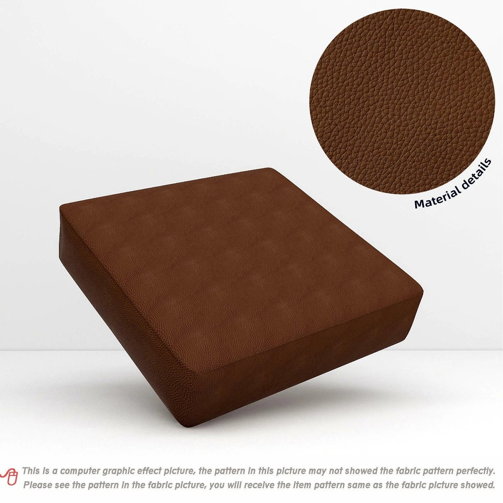 Pb010 Cushion Cover*Middle Brown*Faux Leather synthetic Litchi Skin Sofa Seat
