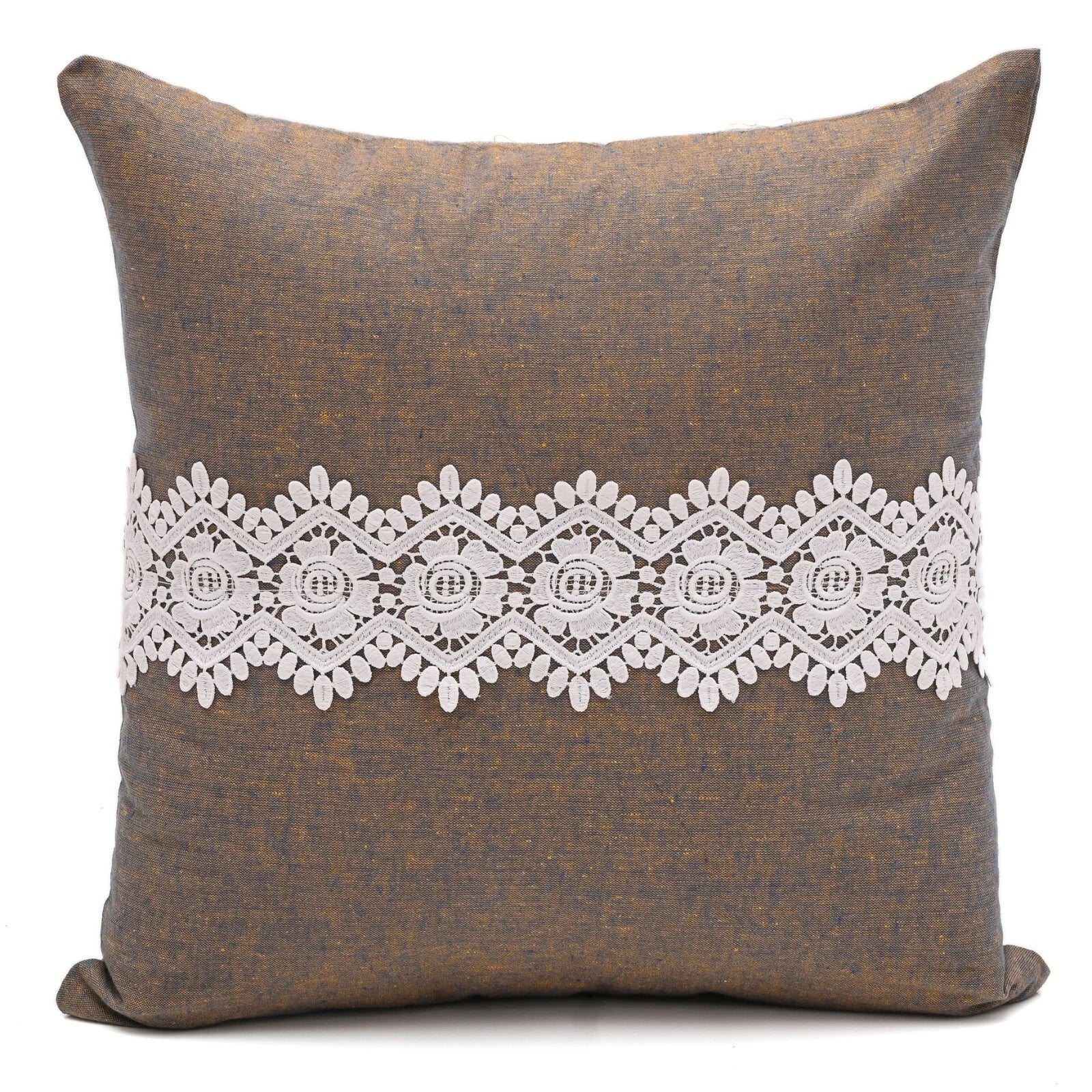 Home Decor Cushion Cover Sofa Decorative Throw Pillowcase Covers Solid with Lace