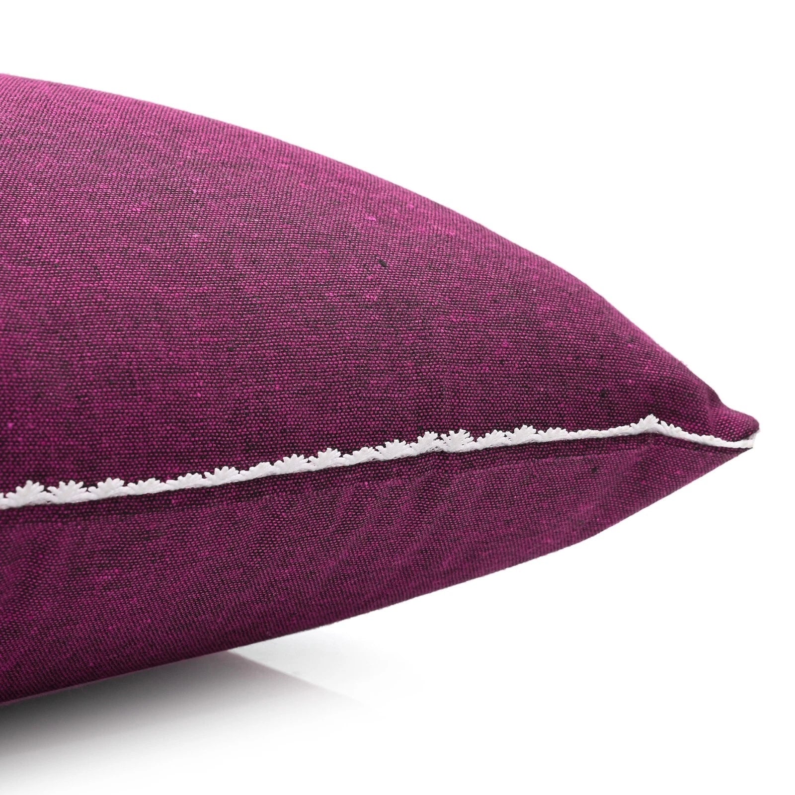 Pillow Covers Cotton Throw Cushion Case Cover Sofa Home Decor Solid with Lace-S2