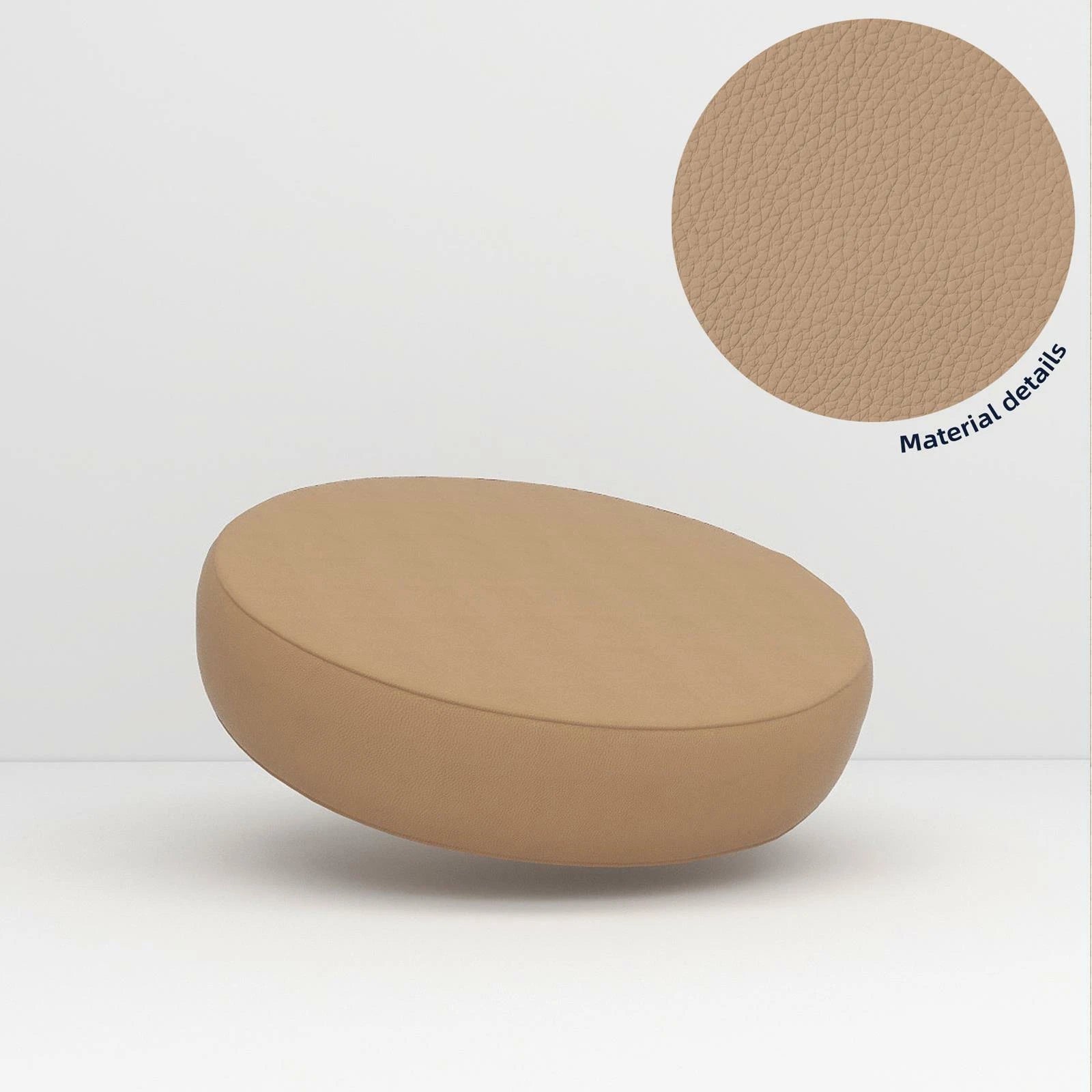 Pb031Cushion Cover*Nude Tan*Faux Leather synthetic Litchi Skin Box Sofa Seat