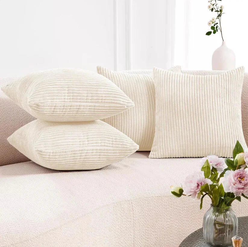 Pack of 1,2,4,6 Velvet Filled Cushion Covers 18x18 Sofa Decor Throw Pillow Cases