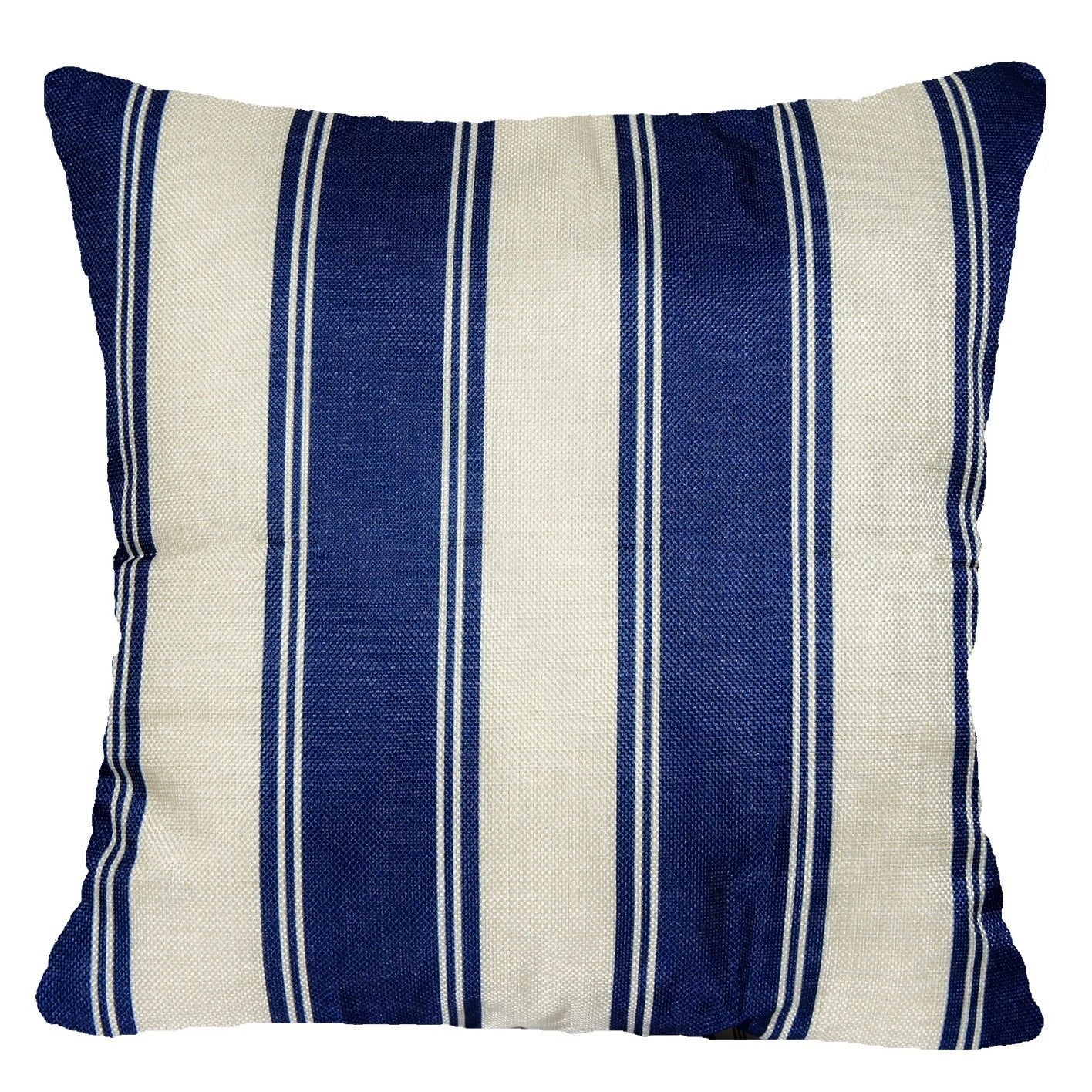 Throw PILLOW COVER Linen Navy Blue Double-Sided Decorative Cushion Case 16x16"
