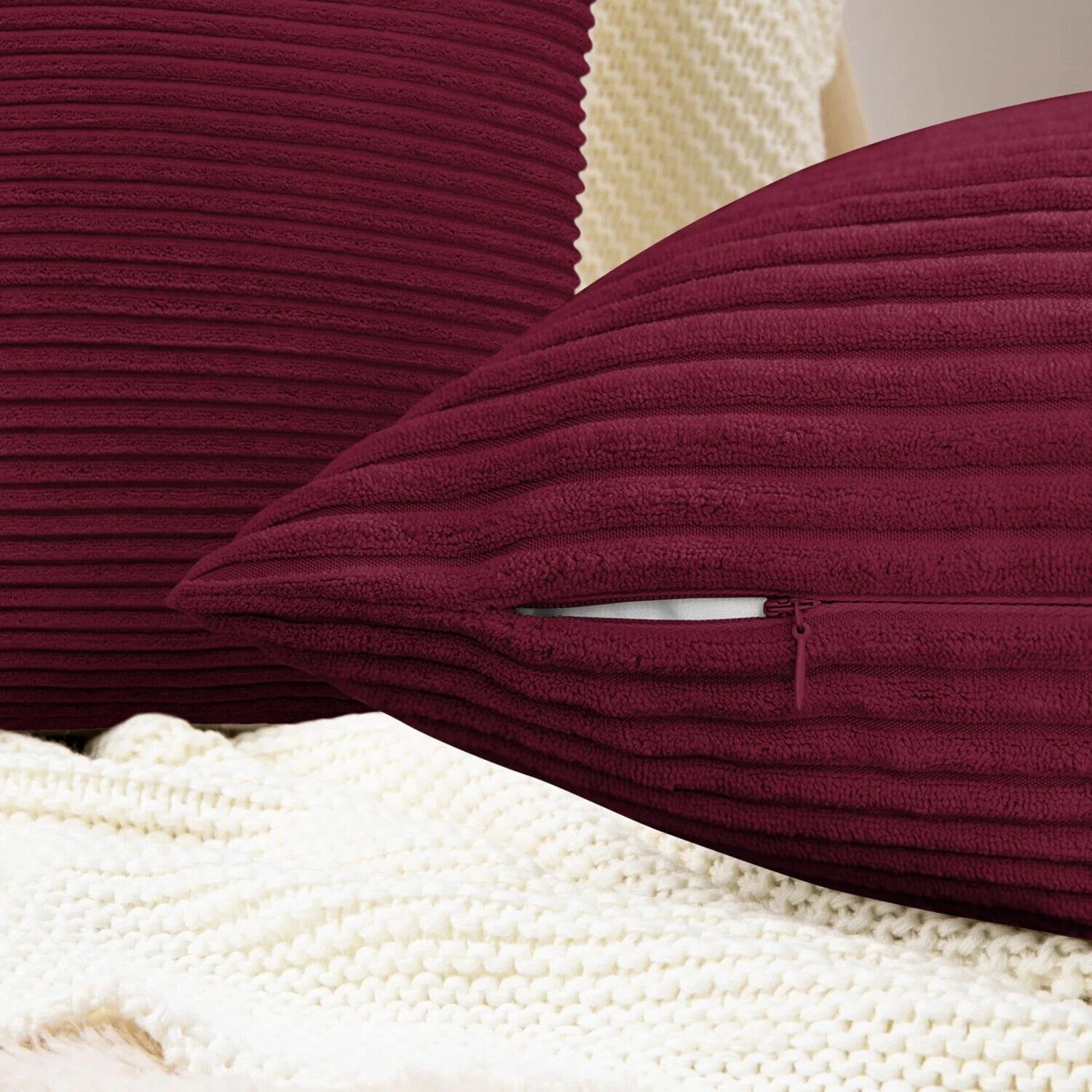 Pack of 1,2,4,6 Velvet Filled Cushion Covers 18x18 Sofa Decor Throw Pillow Cases